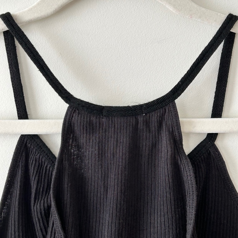 GENER R A Black Ribbed Halter Tank Top - Picture 10 of 12